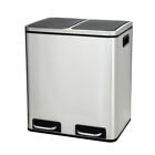 Dual/Tri Step Stainless Steel Double Bucket Trash Can Rubbish Pedal Bin