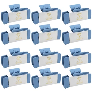 Bridesmaid Hair Clip, 4.1Inch Square Hair Claws 12Pcs, Dusty Blue, Trendy Cute f - Picture 1 of 13