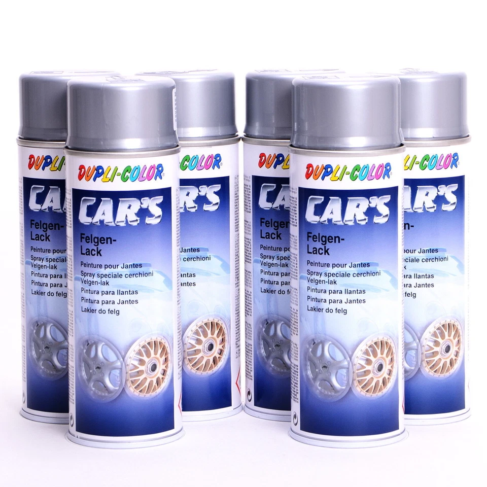 Felgensilber Spray 6x400ml DUPLI-COLOR Cars Lackspray Spraydose Sprühlack 385919 - Bild 1 von 1