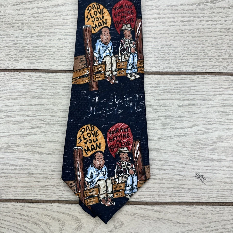 Vintage Budweiser 1996 Tie Dad I Love You Man Your Not Getting My Bud Lite NOVO - Imagem 1 de 4