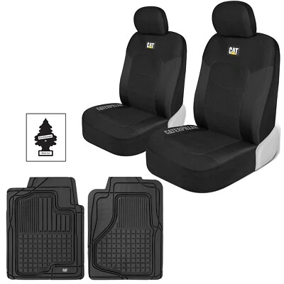 For NISSAN Caterpillar Car Truck Seat Cover Heavy Duty Floor Mats Full Set Blk - Image 1 of 4