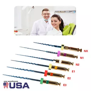 6pcs Dental Endodontic NiTi Rotary Files for Endo Motor Root Canal 25mm SANDENT - Picture 1 of 11