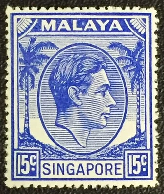 Malásia Singapura Straits Settlements 1950 King George VI 15c MLH SG#23 M2842 - Imagem 1 de 3