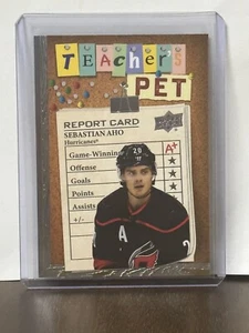 2023-24 UD Upper Deck Series 1 Teacher's Pet TP-9 Sebastian Aho - Carolina - Picture 1 of 2