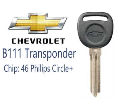  NEW Chevrolet Cobalt 2006-2010 B111 - PT Transponder Chip Key (46) Circle + - Image 1 of 4
