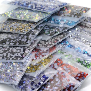 1440pcs/pack SS20(5mm) Round Flatback Hotfix Rhinestones Crystals Glitter Gems - Picture 1 of 50