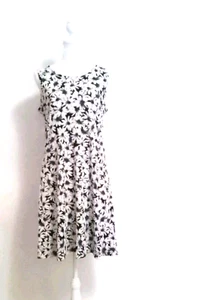 Ronnie Nicole Women's Small Navy Blue Daisy Sleeveless Shift Dress Cottage Core - Picture 1 of 13