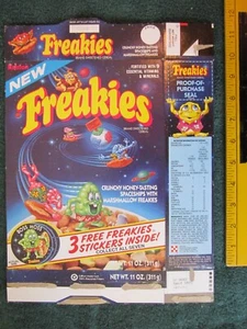 MT RALSTON Cereal Box 1987 NEW FREAKIES Tale of Freakies on Back Z6B62 - Picture 1 of 2