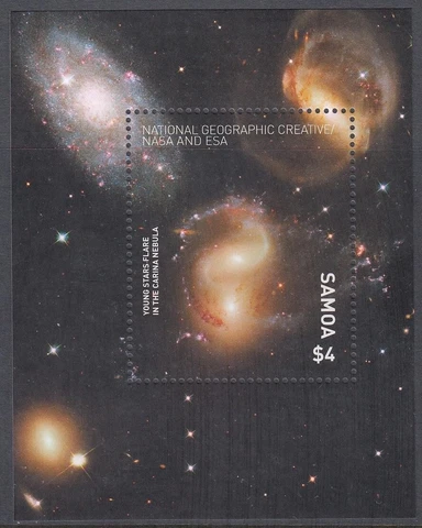 Samoa - MUH Mini Sheet 2016 $4 Space - Stars - NASA - Thematic Cover