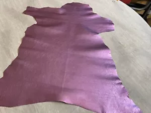 LEATHER skins,hides,,METALLIC VIOLET/PURPLE,,SY490 - Picture 1 of 22