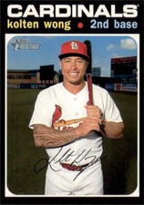 2020 Topps Heritage Base #124 Kolten Wong - St. Louis Cardinals