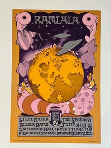 Poster Ramlala Steve Miller Blues Band 1967 California Hall S.F. Quasi nuovo di zecca - Foto 1 di 6