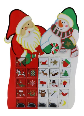 Santa and Snowman Reusable Advent Calendar Countdown to Christmas  - Image 1 of 2