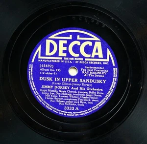 1940 Jimmy Dorsey - DUSK IN UPPER SANDUSKY / FLIGHT OF THE BUMBLE BEE DECCA 3333 - Picture 1 of 4