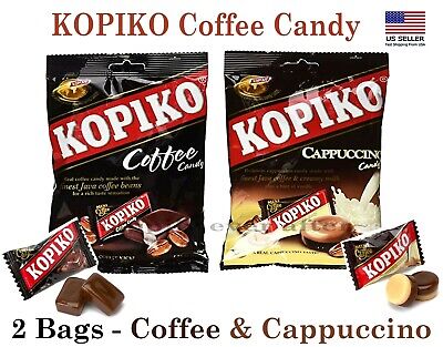 Kopiko Cappuccino & Coffee Candy - All 2 Bags Hard Coffee Candy *US SELLER* • 12.19€