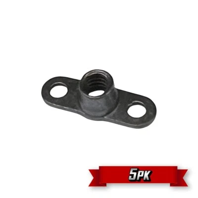 Fixed Nutplate, Reduced Rivet Spacing, 1/4"-28, Black Moly (MS21069-L4) {5pk}