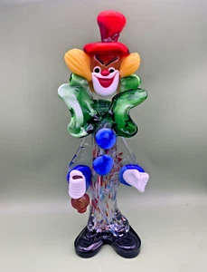 Stunning Large Retro Italian Murano Hand Blown Glass Clown Figurine Sculpture - Picture 1 of 10