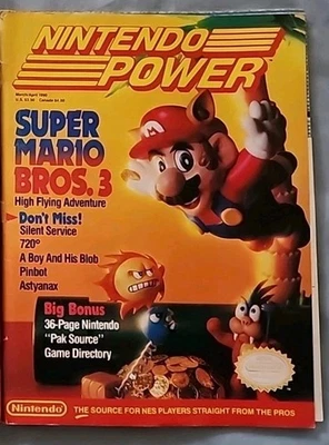 Nintendo Power Magazine Super Mario Bros 3 Mar/Apr 1990 w Poster  - Image 1 of 4