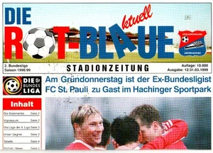 Programma Unterhaching - FC St Pauli Bundeslige 1999 - Picture 1 of 1