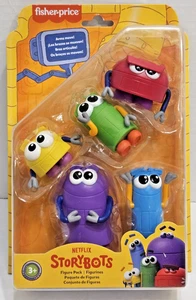Mattel Fisher-Price 2020 Netflix Story Bots Robot Figura Paquete de 5 NUEVO - Imagen 1 de 8