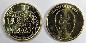 Universal Halloween Horror Nights HHN 2025 Tribute Store Coin Medallion JASON - Picture 1 of 1