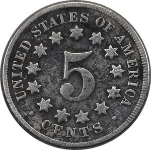 USA - 5 Cents (Shield Nickel) - 1869 - Picture 1 of 2