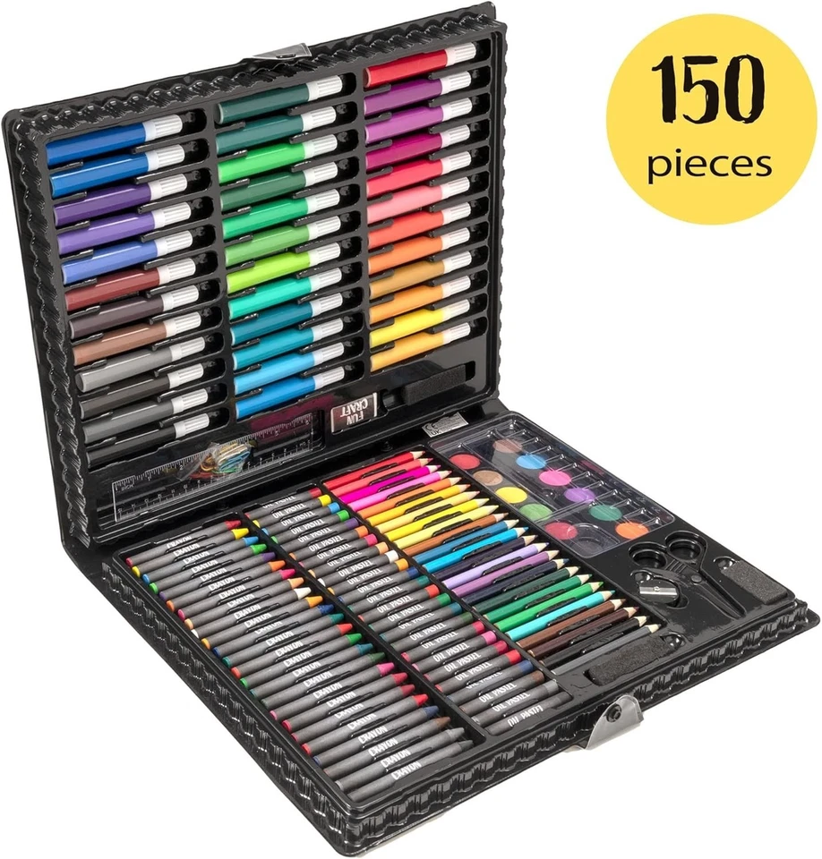 Valigetta con Pennarelli Pastelli Acquerelli Set Artistico Completo per Bambini - Imagen 1 de 4