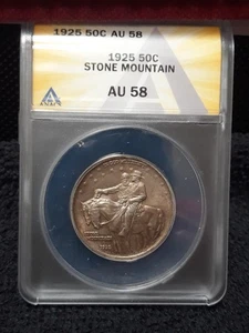 1925 stone mountain commemorative half dollar - Picture 1 of 4