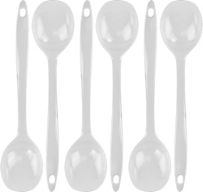 Reston Lloyd 05306M Calypso Basics 100% Melamine, Spoon, (Pack of 6), White  - Image 1 of 4