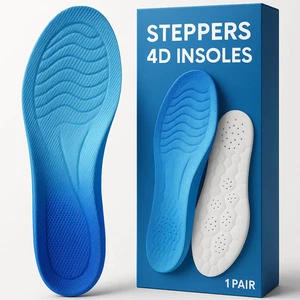 Original Steppers Comfort Boosting Massage Insoles for Heel & Plantar Fasciitis - Picture 1 of 21