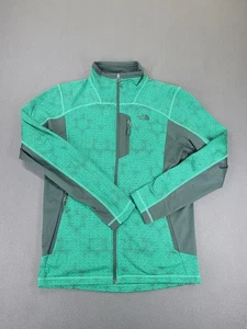 North Face Jacket Mens Small Green Full Zip Fleece Softshell FA17 A37JU Outdoor - Picture 1 of 11