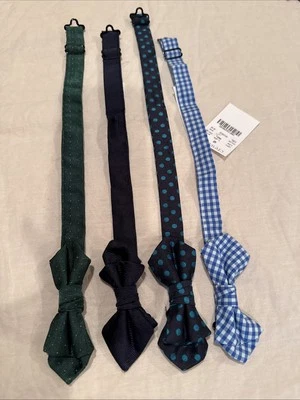 Nuevo y Usado Crewcuts Niños Pajarita de Seda S-M Lote de 4 Seda Foto 1 de 4