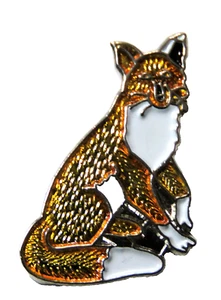 Fox Pin _  Vintage Lapel Pin ( 1 pin #2 ) - Picture 1 of 3