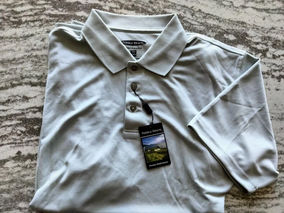 Pebble Beach Mens Short Sleeve Performance Polo Shirt Xlarge MINT FREE SHIPPING - Image 1 of 1