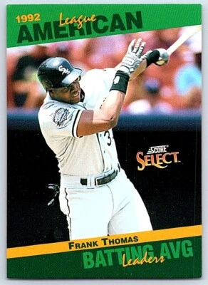 1993 Score Select Stat Leaders Frank Thomas Chicago White Sox #3 - Image 1 of 2