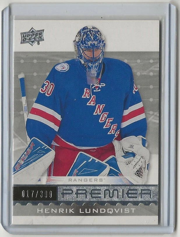 2016 2016-17 Upper Deck Premier 017/399 #30 Henrik Lundqvist New York Rangers - Image 1 of 1