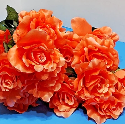 Букет искусственный цветок розы 2 штуки с 7 и 8 головками - Изображение 1 из 4