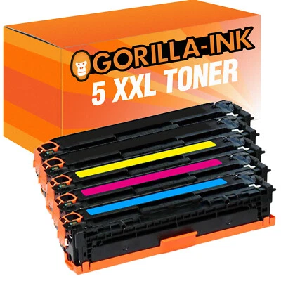 GORILLA-INK 5x TÓNER XXL para HP LaserJet Pro 200 Color MFP M251 M251nw M276 M276nw 131X 131A