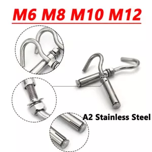 M6 M8 M10 M12 Expansion Bolts Open Hook Eye Shield Wall Anchor Stainless Steel - Picture 1 of 7
