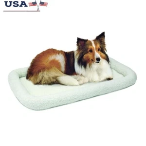 Dog Bed 36inch Crate Bolstered Fleece Cushion Medium Large Breeds NonSliding New - Picture 1 of 9