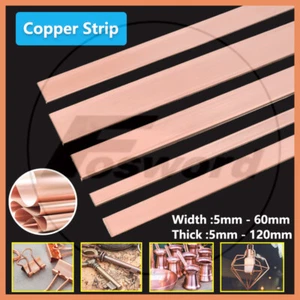 99.9% Pure Copper Cu Metal Flat Bar Copper Strip Copper Plate Thick 5mm- 100mm - Picture 1 of 22