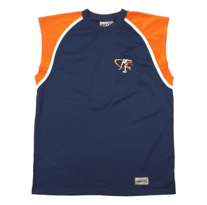 AND1 Vintage Herren XL Basketball Trikot ärmellos Tank Mesh Shirt blau orange - Bild 1 von 6