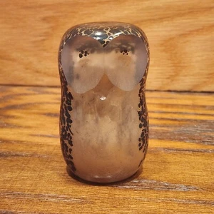 Wedgwood 4" England Art Glass Speckled Brown Owl Figurine Sculpture Paperweight - Picture 1 of 11
