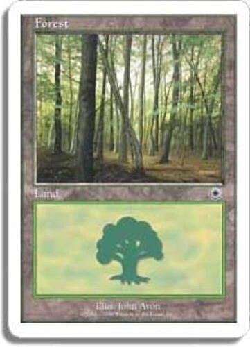 Forest (Tilted Tree) ~ Heavily Played Battle Royale MTG Magic UltimateMTG Land C - Image 1 of 1