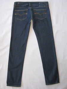 Pantalones de mezclilla ajustados Diesel para mujer Matic talla 31 azul oscuro con elásticos hechos en Italia - Imagen 1 de 10