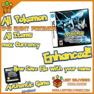 Pokemon Black 2 | All 649 Pokemon | Authentic Nintendo ds - Picture 1 of 11