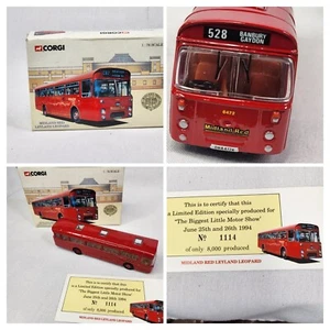 LE CORGI OMNIBUS LEYLAND LEOPARD MIDLAND RED 1/76 SCALE 97901 MINT in BOX w COA - Picture 1 of 13