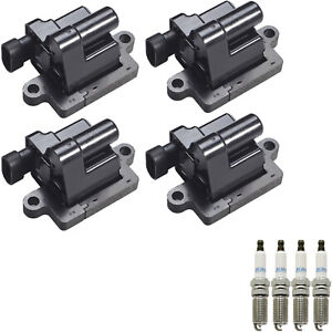 Set of 4 Ignition Coil & Acdelco Platinum Spark Plug For LS2, LS4, LS7 UF271