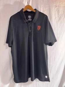 San Francisco Giants Baseball '47 Polo Golf Shirt XXL Grigio Nuovo con etichette NUOVO - Foto 1 di 3