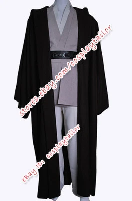 Star Wars Cosplay Jedi Mace Windu Costume Robe Cape Coat Outfit Kimono Full Set - Image 1 of 4